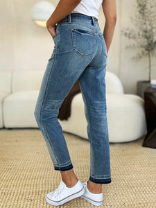 Judy Blue  Mid Rise Rigid Magic Release Hem Jeans