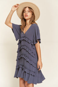 Tiered  Ruffle Mini Dress