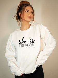 She Is Graphic Bella Canvas Premium Sweatshirt