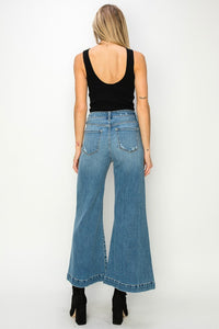 High Rise Crop Palazzo Jeans