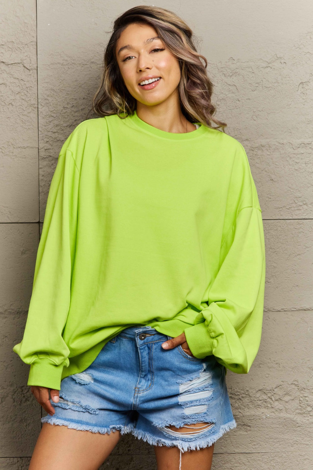 Round Neck Long Sleeve Sweatshirt