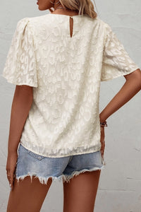 Round Neck Half Sleeve Blouse