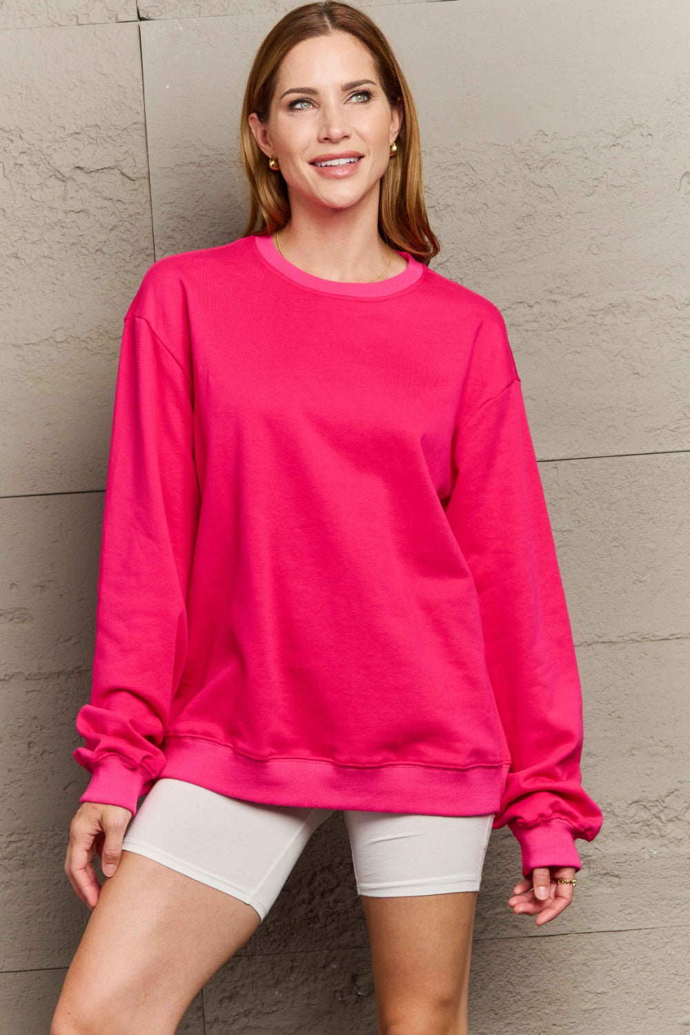 Round Neck Long Sleeve Sweatshirt