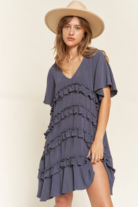 Tiered  Ruffle Mini Dress