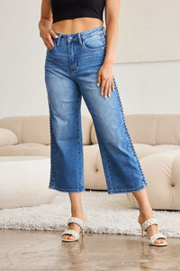 Judy Braid Side Detail Wide Leg Jeans