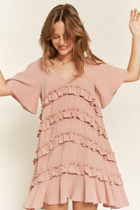 Tiered  Ruffle Mini Dress