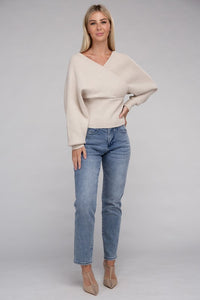 Cross Wrap Pullover Sweater