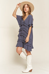 Tiered  Ruffle Mini Dress