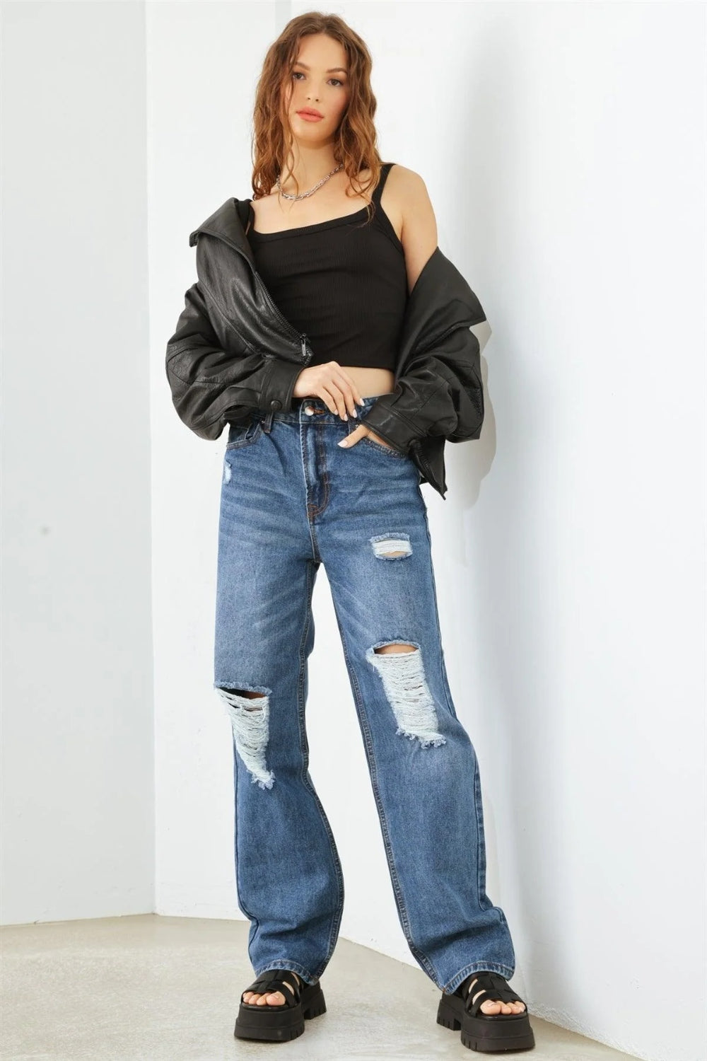 HAMMER  Distressed High Waist Jeans