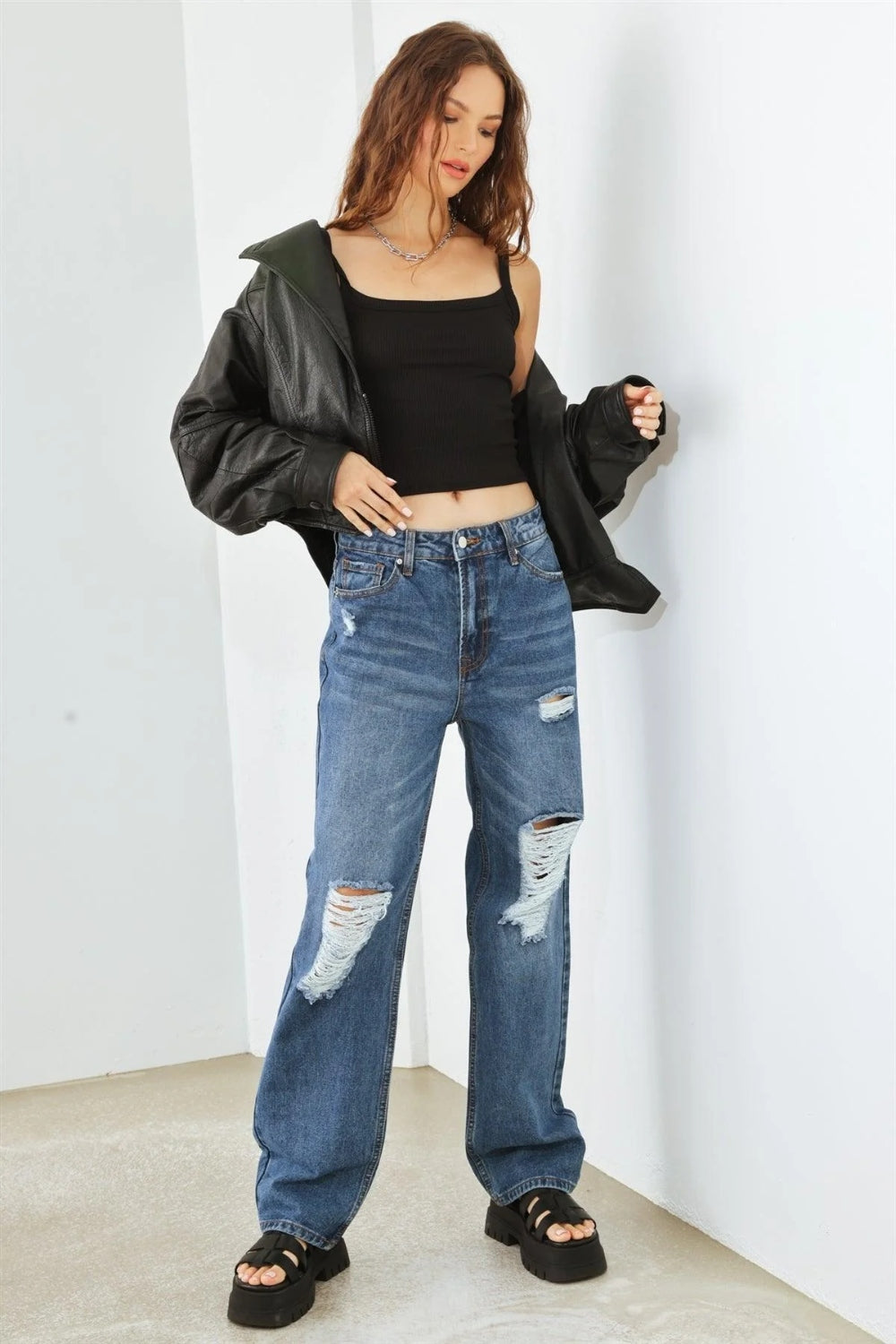 HAMMER  Distressed High Waist Jeans