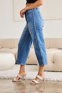 Judy Braid Side Detail Wide Leg Jeans
