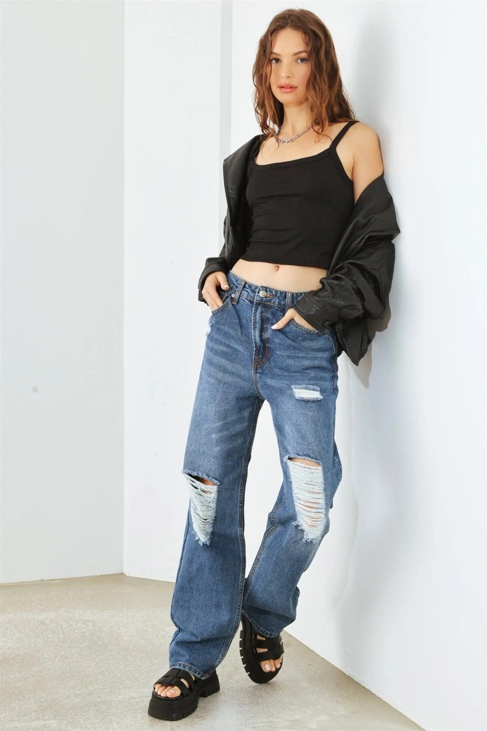 HAMMER  Distressed High Waist Jeans