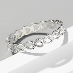 Heart Shape 925 Sterling Silver Ring