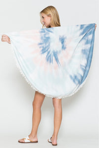 Justin Dreamland Tie Dye Round Beach Towel