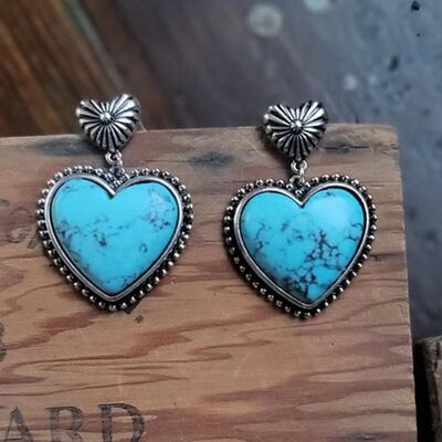 Alloy Heart Dangle Earrings